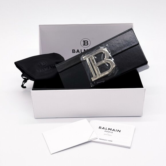 NEW BALMAIN ADMIRABLE BPS-130A UNISEX BLACK/GOLD SUNGLASSES BALMAIN - Picture 14 of 14